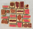 Mixed Lot Of 20 Assorted Mounted Wood   Rubber Craft Stamps Vintage New Exc