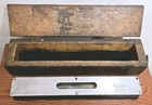 Rare Vintage Ford Script 12  Master Precision Level Machinist Level Org Wood Box