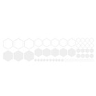 52 Pcs Honeycomb Decals Vinyl Hexagonal Graphics Sticker Car Body Side Sticke   