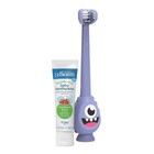 Toddler 3 Sided Toothbrush Color Changing Bristles Fluoride Free Baby Toothpaste