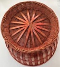 Rare Antique Red Hand Woven Early California Basket