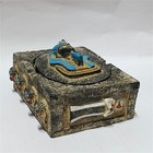 Ancient Style Egyptian Pharaoh Tomb Box Handcrafted Collectible With Hieroglyphs