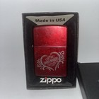 Zippo Lighters Harley Davidson Heart 2007 Rare    Candy Apple Red