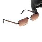 Vintage Men s Gold Retro Elegant Brown Tint Rimless Hip Hop Fashion Sunglasses