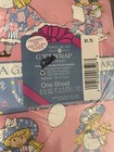 Vintage Forget Me Not Gift Wrap Paper American Greetings Pink Holly Hobby