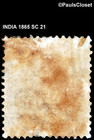 India 1865 Sc 21 Queen Victoria Lilac 8p Used Fine