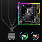 1-to-4 Argb Splitter Cable Support 5v Rgb 3-pin Led Sync- Cable Argb Hub 33cm