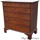 Antique American Chippendale Chest Of Drawers Cherry 18th  Country Farm  Dresser