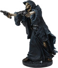 Gothic Grim Reaper Skeleton Assassin With Dual Pistols Figurine 9  Tall Day Of T