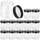 12 Pack 4oz Plastic Jars With Lids Makeup Storage Containers Spatula For Sample