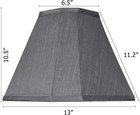 Bell Lamp Shade 1pc 6 5  X 13  X 10 5  grey Fabric Lampshade