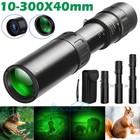 10-300x40mm Hd Handheld Military Monocular Day night Zooming Hunting Telescope