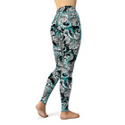 Spacefish Army Eco Friendly Leggings - Electric Blue Octofloral