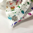 Jojo Siwa Large Cheer Hair Bow Paint Splatter Multi-color White 8 In Brand New