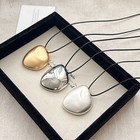 Gold Silver Sculptural Pebble Pendant Necklace Chunky Modern Statement Jewelry