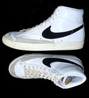 Nike Blazer Mid 77 Vintage 12 White black Leather Basketball Sneakers Bq6806-100