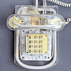 Vintage 80s Roxanne 9221-8 Clear Lucite Light Up Neon Blue Push Button Telephone