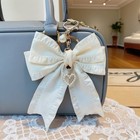 2pcs Bow Purse Keychain Charm Bow Keychain Bag Charms For Women Pearl Wristlet