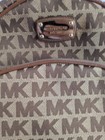 Michael Kors Women s Abbey Mk Beige black Signature Jacquard Medium Backpack