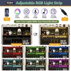 Wine Bar Cabinet With Led Light Liquor Cabinet With Glass Holder black 