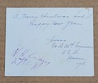Wwi Ymca Christmas Card Co  D 311th Engineers A e f France 1918 4 5  X 3 5 