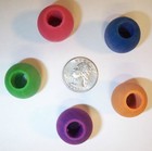 25 Bird Toy Parts Wood 1-1 4  Large Colored Wooden Oval Beads Parrot Craft Parts