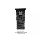 Stacked Stone Iron Ore 24 In  X 12 In  Faux Stone Siding Outside Corner Panel