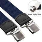 Buyless Fashion Heavy Duty 2 Pack Suspender Men Adjustable Straps X Strong Clips