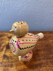 Vintage Hand Carved And Hand Painted Folk Art Bird Wooden Whistle 