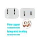 Short Extension Cord 3 Foot 2 Prong White Indoor Single Outlet Power Cable