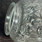 Antique Embossed Clear Rose Glass Globe Replacement Lamp Shade