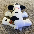 Vintage Pound Puppies Newborn Plush Stuffed Puppy 1986 White W black Spots Tonka