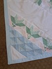 Vintage Baby Crib Blanket Quilt Coverlet Blue Star Blocks 39  X 39  Handmade