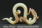 4 2  Old Chinese Hetian Nephrite Jade Carving Fengshui Dragon Beast Pendant