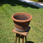 Vintage Terracotta Planter Large Round Clay Flower Pot Rustic Heavy Garden 13 