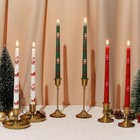 2 Pack Christmas Taper Candles  10 Inch Unscented Candlesticks With Santa