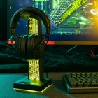 Gaming Headphone Stand     Dual Usb   3 5mm Audio Port With Rgb Lighting Effects