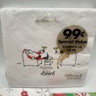 Vtg New 2000   s Hallmark Christmas Paper Napkins Lot Of 3 Santa Snowman 9x9