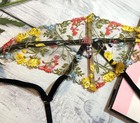 Victoria s Secret Multicolor Floral Lace Garter Belt Size  Xs s M l