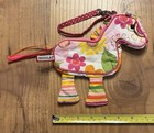 Douglas Sassy Pet Sacks Girls Horse Purse Wristlet Clip Quilted Floral Pink Soft