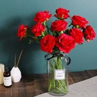 10   Red Silk Roses Artificial Flowers Realistic Bouquet Home Decor Xmas Gifts