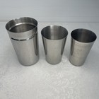 Set Of 3 Martini Bar Cocktail Shakers Stainless Steel Boston Shakers