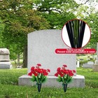 Grave Flowers For Cemetery With Vase  Artificial Carnation Memorial Arrangement 