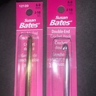 Susan Bates Silvalume Aluminum Double-end Crochet Hook 10 -size J10 6mm