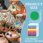 1400 Pcs Dot Stickers 3 4 Inch Color Coding Labels Round Colored Dot