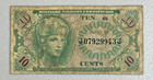 U s  Military Payment Certificate  mpc  Series 641     10 Cents  10     Lot A31