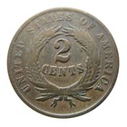 Usa Two Cent Piece Coin - Civil War Era Circulated Condition Mixed Dates