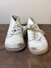 Vtg Lot 2 Pairs Infant Baby Leather Shoes Decor Hard Sole Lace Up 2 1 3   3 Usa