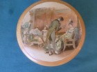 Antique Brook s Soft Finish Round Sewing Cottons Spool Box With Spools   Thimble