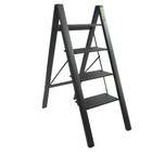 Lightweight 4 Step Ladder Folding Step Stool Aluminum W  Wide Anti-slip Pedal